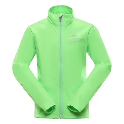 Dětská softshellová bunda s membránou ALPINE PRO MULTO neon green gecko 104-110