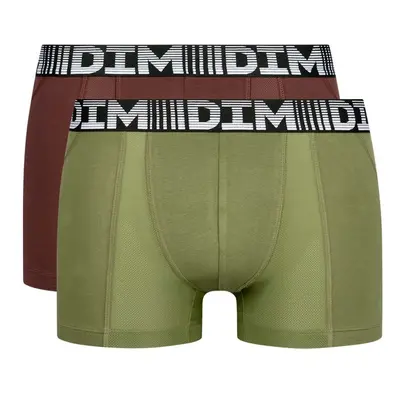 Pánske boxerky 2ks DIM COTTON 3D FLEX AIR BOXER 2x - DIM - green