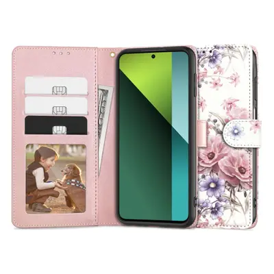 Tech-Protect Wallet knižkové puzdro na Xiaomi Redmi Note 13 Pro 5G / Poco X6 5G, blossom flower