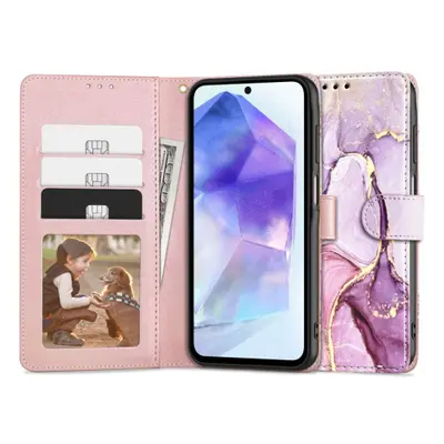 Tech-Protect Wallet knižkové puzdro na Samsung Galaxy A55 5G, marble