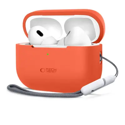 Tech-Protect Silicone puzdro na Apple AirPods Pro 1 / 2, oranžové