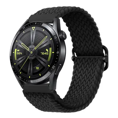 BStrap Elastic Nylon remienok na Huawei Watch GT3 46mm, black (SSG025C0108)