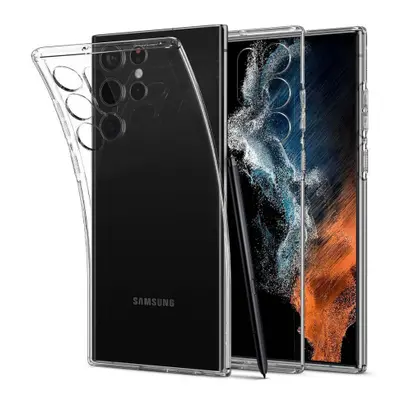 Spigen Liquid Crystal silikónový kryt na Samsung Galaxy S22 Ultra, priesvitný (ACS03912)