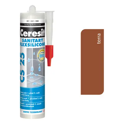 Ceresit CS 25 Sanitary 55 Terra 280ml - sanitárny silikón