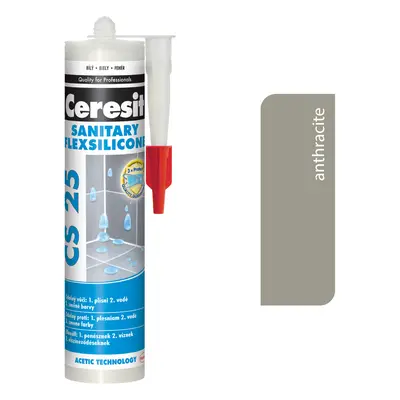 Ceresit CS 25 Sanitary 13 Antracite 280ml - sanitárny silikón