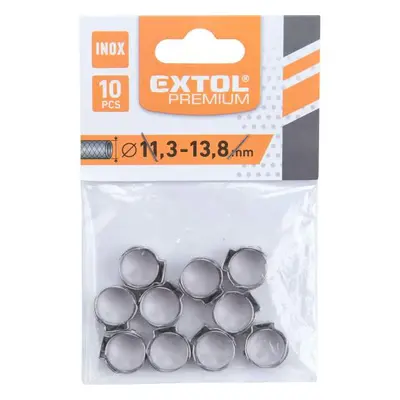 Extol premium Spona na 1/4` pneumatickú hadicu 10ks/balenie priemer 11.3mm - 13.8mm