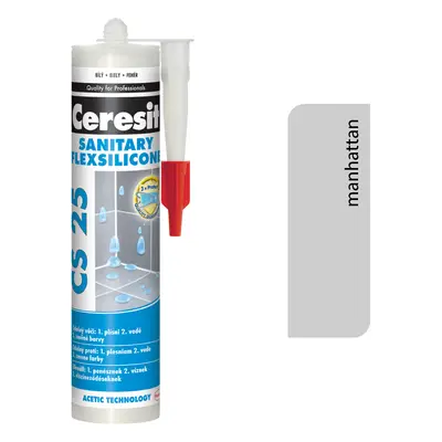 Ceresit CS 25 Sanitary 10 Manhattan 280ml - sanitárny silikón