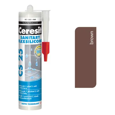 Ceresit CS 25 Sanitary 59 Hnedý/Brown 280ml - sanitárny silikón