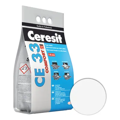 Ceresit CE 33 Comfort biela 2kg - škárovacia hmota pre úzke škáry