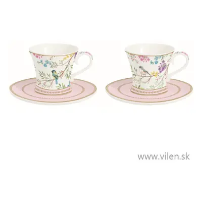 Vilen Set šálok s podšálkou Birds Melody 80ml