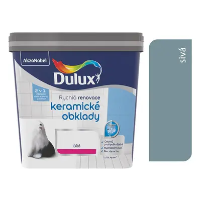 Dulux Rýchla renovácia keramické obklady Šedá 0,75L - farba na obkladačky