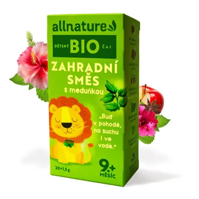 Allnature BIO Detský čaj Záhradná zmes s medovkou 20x1,5 g