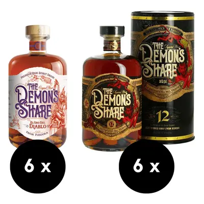 6 x  The Demon's Share El Oro del Diablo + 6 x The Demon's Share Rum 12 Y.O., GIFT