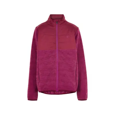 Dievčenská flisová mikina so zipsom COLOR KIDS Fleece jacket w Solid Effect -Beet Red