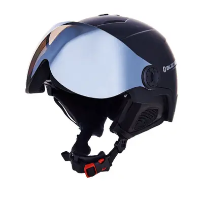 Lyžiarska prilba so štítom BLIZZARD Double Visor ski helmet, black matt, smoke lens, mirror