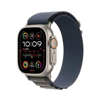 APPLE WATCH ULTRA 2 GPS + CELLULAR, 49MM TITANIUM CASE WITH BLUE ALPINE LOOP - SMALL, MREK3CS/A