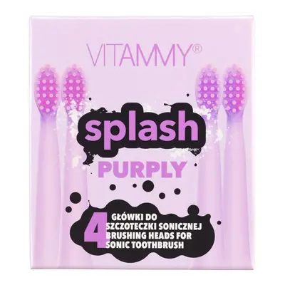 VITAMMY SPLASH, NAHRADNE NASADY NA ZUBNE KEFKY SPLASH, FIALOVA, 4 KS