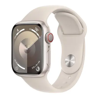 APPLE WATCH SERIES 9 GPS + CELLULAR 45MM STARLIGHT ALUMINIUM CASE STARLIGHT SPORTBAND-M/L,MRM93Q