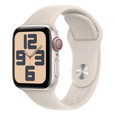 APPLE WATCH SE GPS + CELLULAR 40MM STARLIGHT ALUMINIUM CASE WITH STARLIGHT SPORT BAND -M/L MRG13