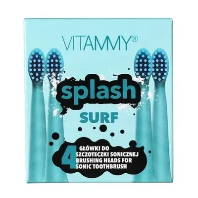 VITAMMY SPLASH, NAHRADNE NASADY NA ZUBNE KEFKY SPLASH, MODRA, 4 KS