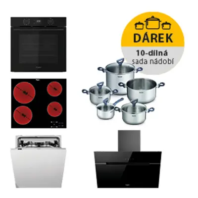 Rúra Whirlpool OMK58CU1SB + varná doska AKT8090NE + odsávač pár WHVP62FLTSK + umývačka riadu WIC