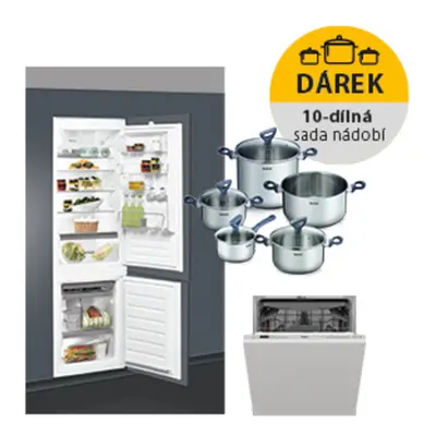 Whirlpool chladnička ART66112 + umývačka riadu WIC3C33PFE SETWH30