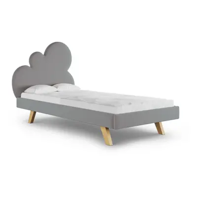 MINKO Čalúnená jednolôžková posteľ CLOUD do detskej izby Zvoľte farbu: Sivá, Zvoľte rozmer: 90x2