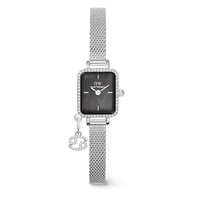 Daniel Wellington DW Watch Quadro Mini Crystal Zodiac Sterling Silver