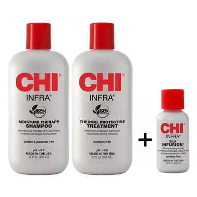 CHI Infra šampón a maska + ZADARMO Silk Infusion 15ml - CHI