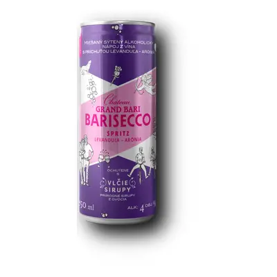 Grand Bari Barisecco Spritz Levanduľa - Arónia 5,5% 0,25L (plechovka)