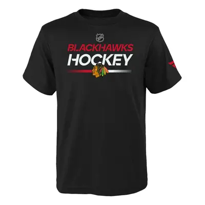 Chicago Blackhawks detské tričko Apro Wordmark Ss Ctn Tee black