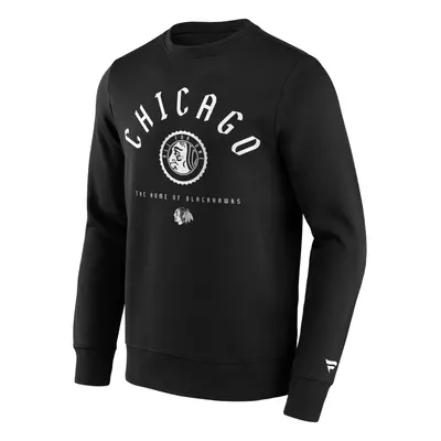 Chicago Blackhawks pánska mikina College Stamp Hoodie Sweatshirt black