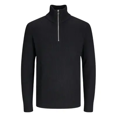 Jack & Jones Jjeperfect Knit Half Zip Svetre Čierna