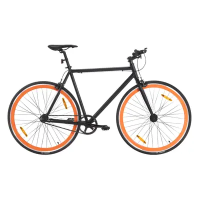 vidaXL Bicykel s pevným prevodom čierno-oranžový 700c cm