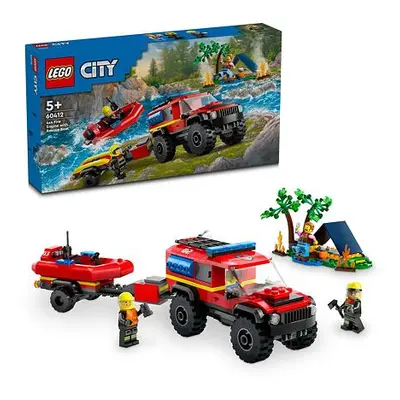 LEGO® City 60412 Hasičské vozidlo 4x4 a záchranný čln