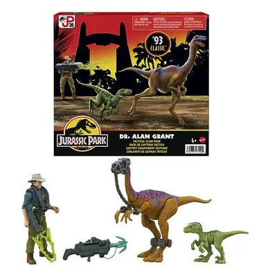 Mattel Jurassic World Alan Grant s dinosaurami a doplnkami