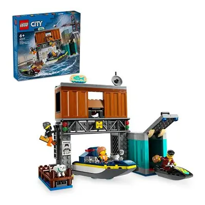 LEGO® City 60417 Policajný rýchly motorový čln a úkryt zločincov