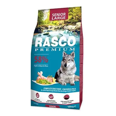 Granule RASCO Premium Senior Large kura s ryžou 15 kg