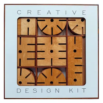 Stavebnica Creative design kit - prírodná