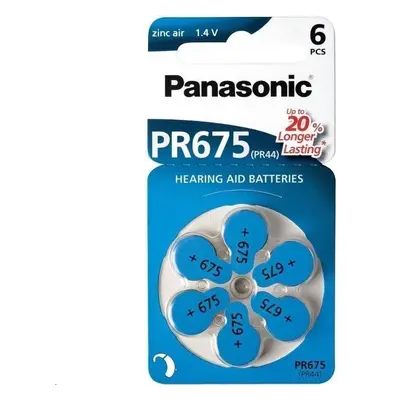 PANASONIC Zinkovzduchová baterie PR-675(44)/6LB AA 1,2V (Blistr 4ks)