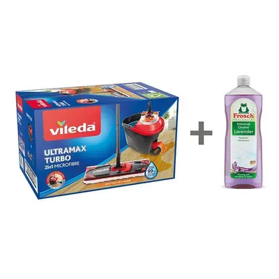 Súprava upratovacia Vileda Ultramax TURBO mop+vedro + FROSCH zadarmo