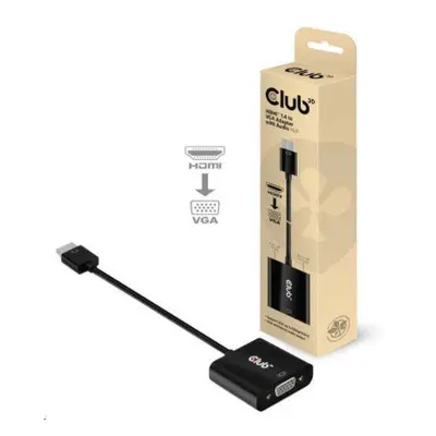 Adaptér HDMI Club3D 1.4 na VGA (M/F), aktívne so zvukom