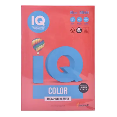 Kancelársky papier farebný A4 80g CO44 Intensive Coral Red IQ