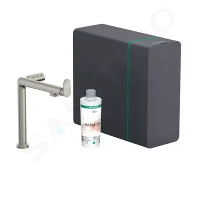 Hansgrohe Aqittura M91 - Drezová batéria, SodaSystem, sBox, vzhľad nerezová -  76837800