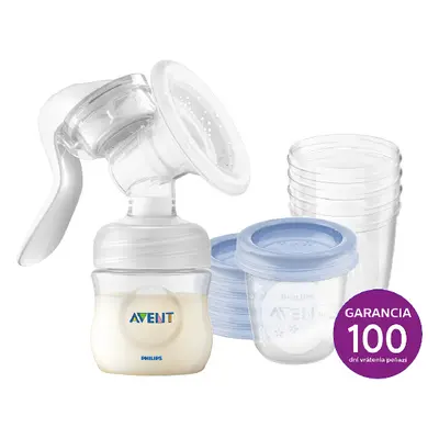 PHILIPS AVENT Odsávačka materského mlieka manuálna + VIA ml