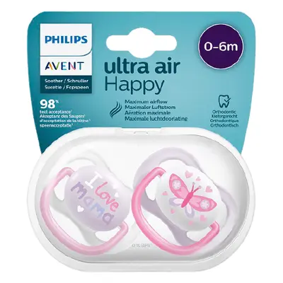 PHILIPS AVENT Cumlík Ultra air text 0-6m dievča ks