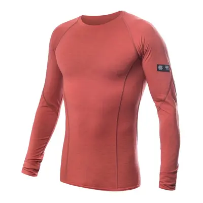 SENSOR MERINO ACTIVE pánske tričko dl.rukáv terracotta