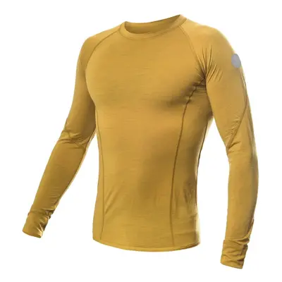 SENSOR MERINO AIR pánske tričko dl.rukáv mustard