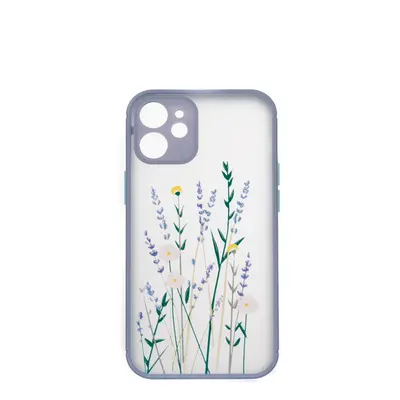 Puzdro ColorWay Smart Matné pre Apple iPhone 12 mini - Flowers - fialové