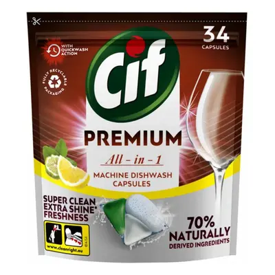 Cif Premium Clean All in 1 Regular Kapsule do umývačky riadu 34 ks